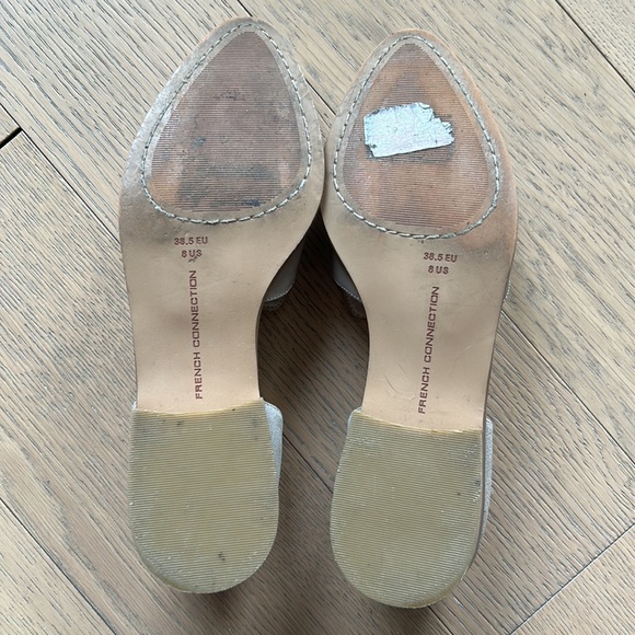 FRENCH CONNECTION LOTTIE D'ORSAY FLATS TAN SIZE 8 - Picture 5 of 5
